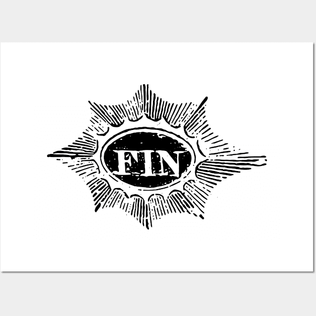 Fin Vintage Design Finished the end Wall Art by penandinkdesign@hotmail.com